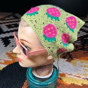 Cutsey, strawberry head scarf!!